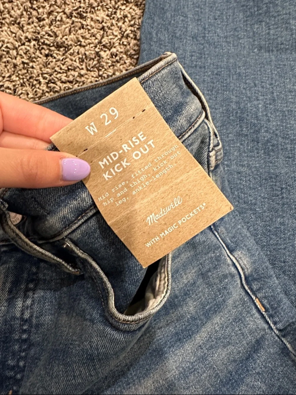 Madewell Blue Ankle Crop Jeans - Picture 3 of 4